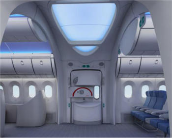 Boeing 787 Dreamliner Luxury interior entery way - Tigrai Online