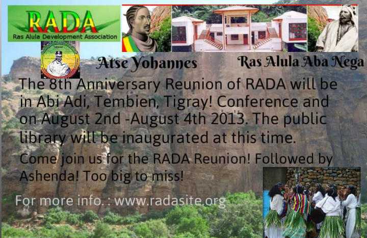 RADA 8th anniversary reunion in Abiyi Addi, Tembien, Tigrai