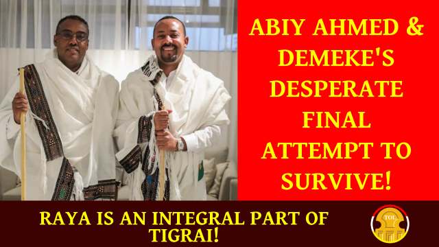 Abiy Ahmed and Demeke Mekonnen in Raya, Tigrai clothing