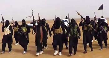 Islamic State fighters showing off their skills