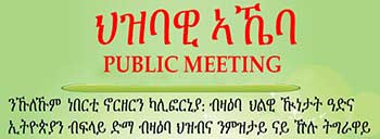 Tigraians in Northern California meeting