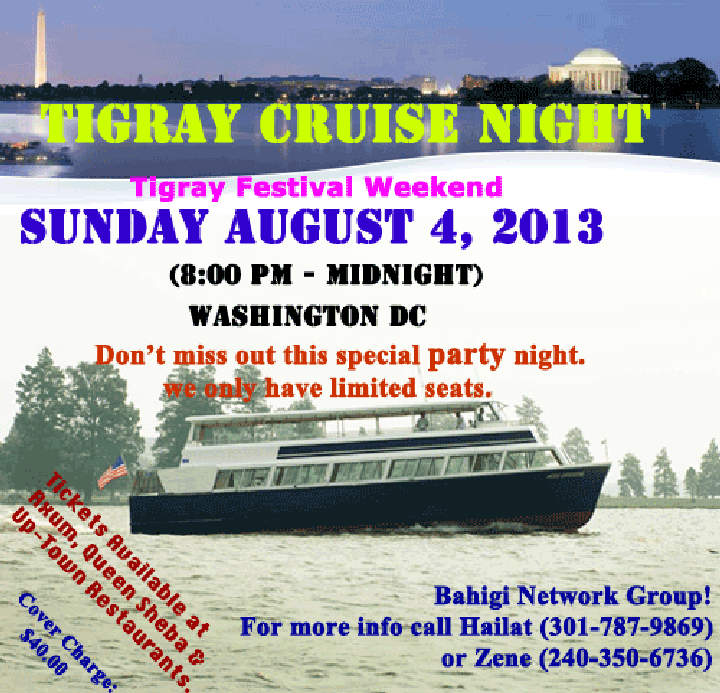 Tigrai cruise night Tigrai Festival weekend